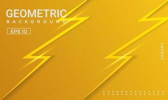 Yellow thunder gradient geometric background. Good for copybook brochures, school books, Notebook paper, presentation, magazine template. vector