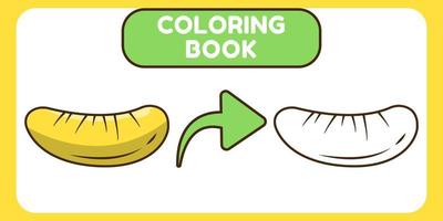 Cute durian hand drawn cartoon doodle coloring book for kids vector