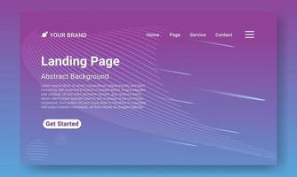 Landing Page Website Template Vector. Abstract colorful gradient. Vector illustration concepts of web page design for website and mobile website development. Easy to edit and customize.