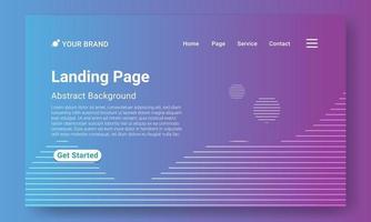 Landing Page Website Template Vector. Abstract colorful gradient. Vector illustration concepts of web page design for website and mobile website development. Easy to edit and customize.