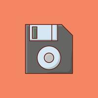 floppy Vector illustration on a background. Premium quality symbols. Vector Line Flat color  icon for concept and graphic design.