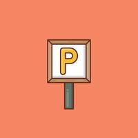 parking Vector illustration on a background. Premium quality symbols. Vector Line Flat color  icon for concept and graphic design.