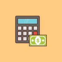 calculation Vector illustration on a background. Premium quality symbols. Vector Line Flat color  icon for concept and graphic design.