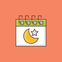 calendar Vector illustration on a background. Premium quality symbols. Vector Line Flat color  icon for concept and graphic design.