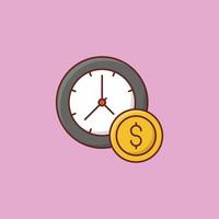 time Vector illustration on a background. Premium quality symbols. Vector Line Flat color  icon for concept and graphic design.