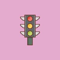 traffic lights Vector illustration on a background. Premium quality symbols. Vector Line Flat color  icon for concept and graphic design.