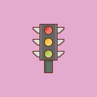 traffic lights Vector illustration on a background. Premium quality symbols. Vector Line Flat color  icon for concept and graphic design.