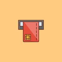 ATM Vector illustration on a background. Premium quality symbols. Vector Line Flat color  icon for concept and graphic design.