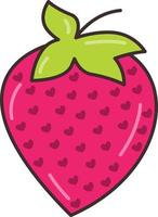 strawberry Vector illustration on a transparent background. Premium quality symbols. Vector Line Flat color  icon for concept and graphic design.