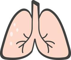 lungs Vector illustration on a transparent background. Premium quality symbols. Vector Line Flat color  icon for concept and graphic design.