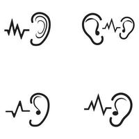 Hearing Logo Template vector icon design