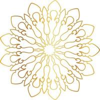 diseño de mandala con ilustraciones doradas, vintage, real, círculo, flor vector