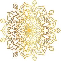 diseño de mandala dorado, aspecto real y arte de diseño, vintage, tradicional vector