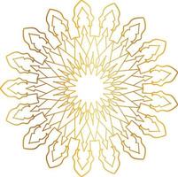 diseño de mandala con ilustraciones doradas, vintage, real, círculo, flor vector