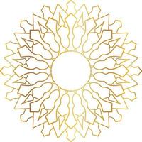 diseño de mandala dorado, aspecto real y arte de diseño, vintage, tradicional vector