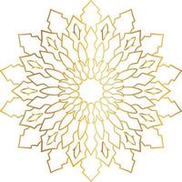 diseño de mandala dorado, aspecto real y arte de diseño, vintage, tradicional vector