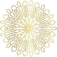 diseño de mandala con ilustraciones doradas, vintage, real, círculo, flor vector