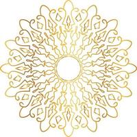 diseño de mandala con ilustraciones doradas, vintage, real, círculo, flor vector