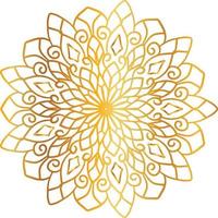 diseño de mandala dorado, aspecto real y arte de diseño, vintage, tradicional vector