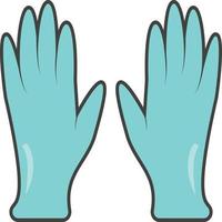 gloves Vector illustration on a transparent background. Premium quality symbols. Vector Line Flat color  icon for concept and graphic design.