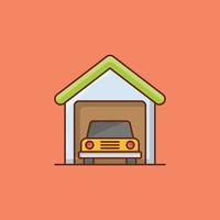 garage Vector illustration on a background. Premium quality symbols. Vector Line Flat color  icon for concept and graphic design.