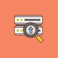 database Vector illustration on a background. Premium quality symbols. Vector Line Flat color  icon for concept and graphic design.