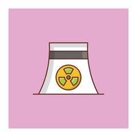 nuclear Vector illustration on a  background. Premium quality symbols. Vector Line Flat color  icon for concept and graphic design.