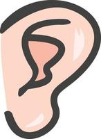 ear Vector illustration on a transparent background. Premium quality symbols. Vector Line Flat color  icon for concept and graphic design.