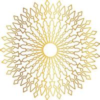 diseño de mandala con ilustraciones doradas, vintage, real, círculo, flor vector