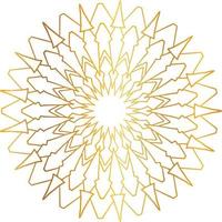 diseño de mandala con ilustraciones doradas, vintage, real, círculo, flor vector