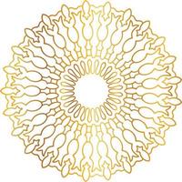 diseño de mandala dorado, aspecto real y arte de diseño, vintage, tradicional vector