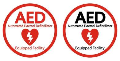 Symbol AED Sign label on white background vector