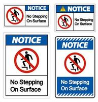 Notice No Stepping On Surface Symbol Sign vector