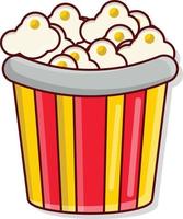 popcorn Vector illustration on a transparent background. Premium quality symbols. Vector Line Flat color  icon for concept and graphic design.