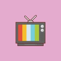 ilustración de vector de televisión sobre un fondo. símbolos de primera calidad. icono de color plano de línea vectorial para concepto y diseño gráfico.