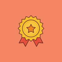 medal Vector illustration on a transparent background. Premium quality symbols. Vector Line Flat color  icon for concept and graphic design.