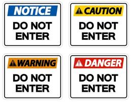 Do Not Enter Symbol On White Background vector