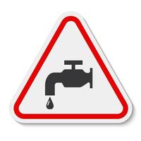 No water tap sign on white Background vector