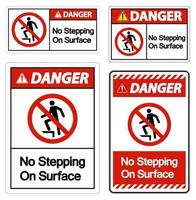 Danger No Stepping On Surface Symbol Sign