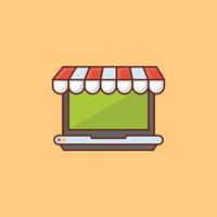 store Vector illustration on a background. Premium quality symbols. Vector Line Flat color  icon for concept and graphic design.