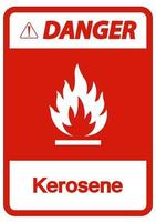 Danger Kerosene Symbol Sign On White Background vector