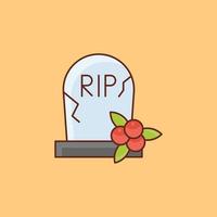 death Vector illustration on a background. Premium quality symbols. Vector Line Flat color  icon for concept and graphic design.