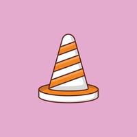 cone block Vector illustration on a background. Premium quality symbols. Vector Line Flat color  icon for concept and graphic design.