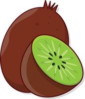 Ilustración de vector de kiwi sobre un fondo transparente. símbolos de primera calidad. icono de color plano de línea vectorial para concepto y diseño gráfico.