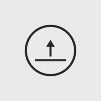 upload icon vector on white background