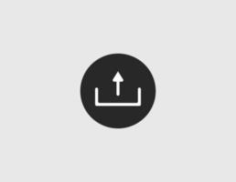 upload icon vector on white background