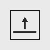 upload icon vector on white background