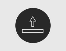 upload icon vector on white background