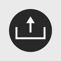 upload icon vector on white background