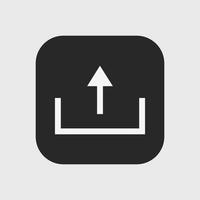 upload icon vector on white background